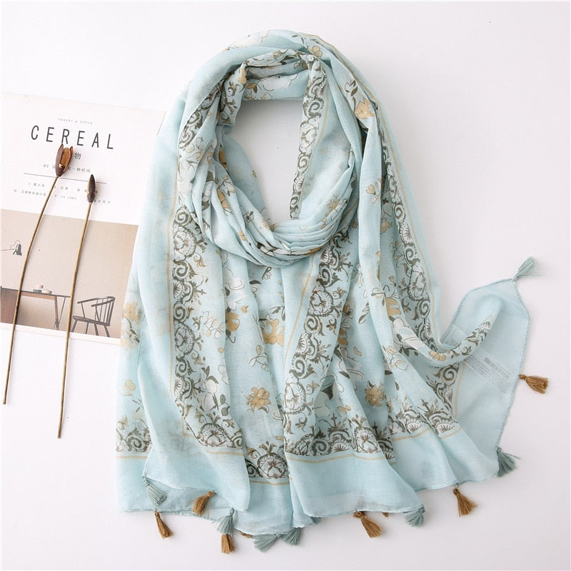 2022 New Women Cotton Scarf Winter Warm Neck Shawls and Wraps Blanket Scarfs Hijabs Headband Pashmina Female Store Foulard - Executive-Skincare