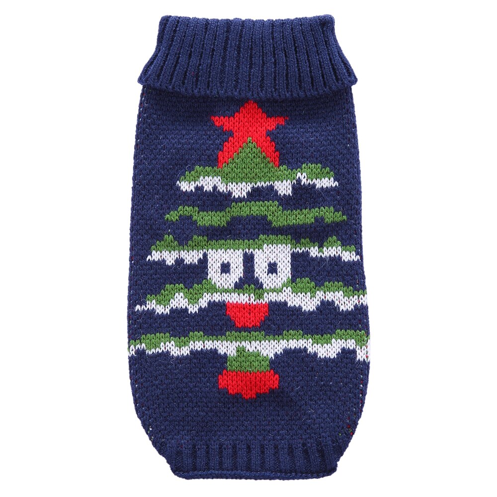 Knit Dog Clothes Christmas Sweater Santa Claus Cartoon Puppy Cat Sweater Coat Warm Pet Jackets Winter Jacket Pet Costume 35 - Executive-Skincare