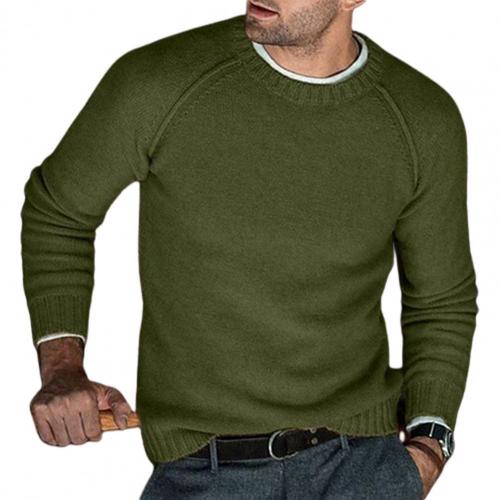 Men Sweaters Office Knitted Pullovers Long Sleeve O Neck Solid Color Jumper Autumn Winter Knitted Sweater Pullover Knit Blouse - Executive-Skincare