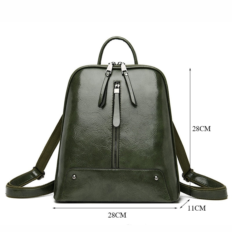 Women Leather Backpack Fashion Backpack Purse Female Travel Shoulder Bag Large Capacity School Bags for Teenage Girl Sac a Dos - Executive-Skincare