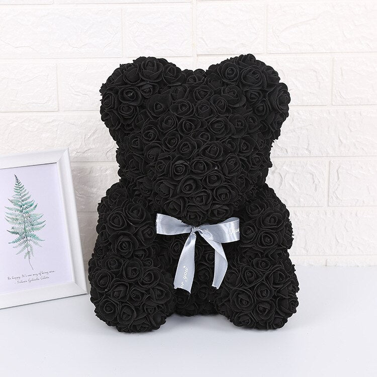 Dropshipping 25cm Artificial PE Flower Teddy Rose Bear Valentine&#39;s Day For Girlfriend  Wife Mother&#39;s Day gift Christmas decor - Executive-Skincare