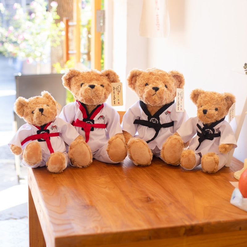 25/35cm New Cute Teddy Bear Taekwondo Bear Cub Doll Couple Kid&#39;s Small Teddy Plush Toy Valentine Xmas Birthday gift For Kids - Executive-Skincare