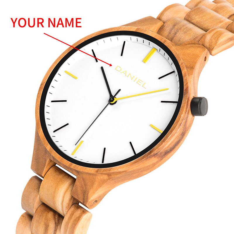 Cuatomize Name BOBO BIRD Wood Watch Men Top Luxury Brand Wristwatches Male Clock in Wooden Gift box Marriage anniversary gift - Executive-Skincare