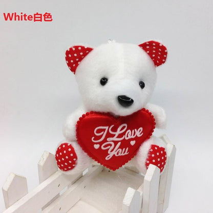 5Pcs Mini Love Soft Teddy Bear Stuffed Animal Plush Toys Bear For Valentine&#39;s Day Gifts Birthday Gifts Mobile phone key pendant - Executive-Skincare