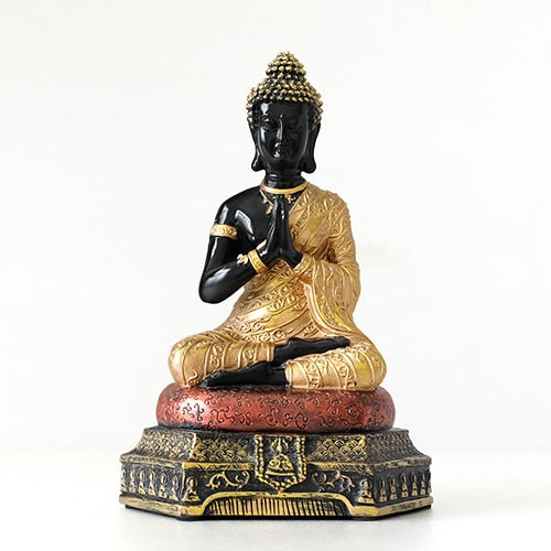 Buddha Statues Thailand for Garden office home Decor Desk ornament fengshui hindu sitting Buddha figurine Decoration - Executive-Skincare