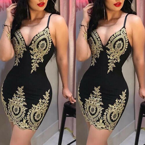 Summer Vintage Printed Sexy Strppy Party Dress Women Sleeveless Bandage Bodycon Evening Night Club Pencil Mini Dresses - Executive-Skincare