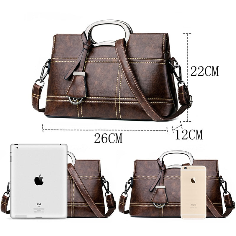 Fashion Leather Crossbody Hand Tote Bags For Women 2022 Designer Women Shoulder Messenger Bag Sac Ladies Handbags High Quality - Executive-Skincare