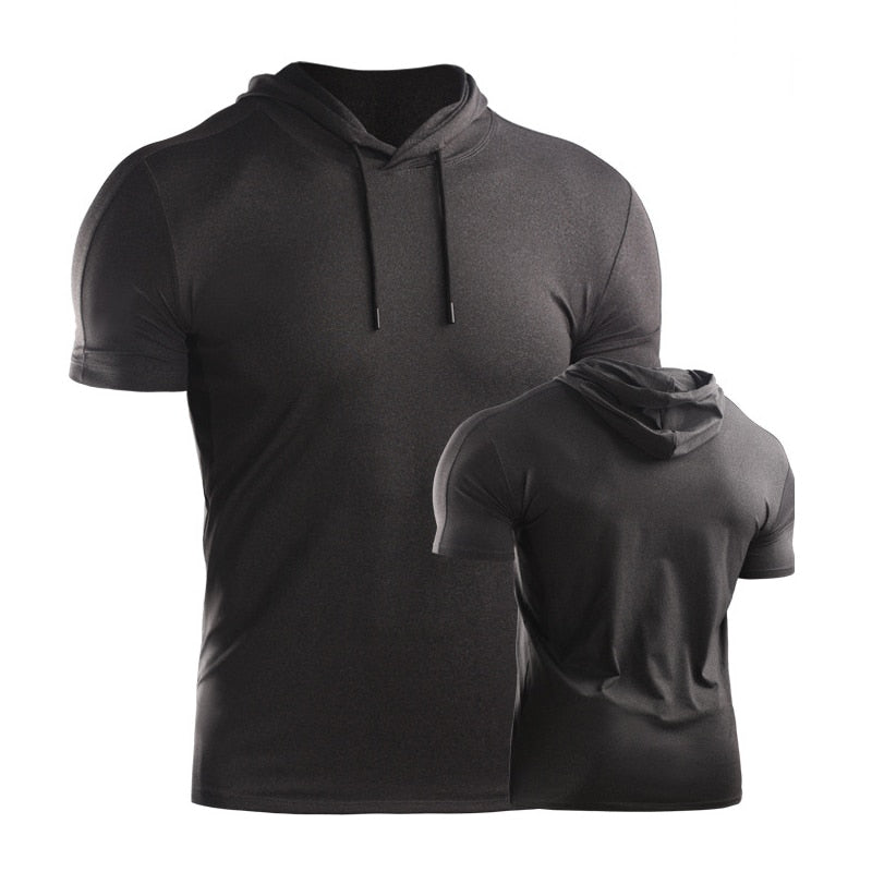 Male Training Shirts Quick Drying Gym Clothing Musculation Sportswear Fitness Running Jackets Rashguards Hoodies ropa deportiva - Executive-Skincare