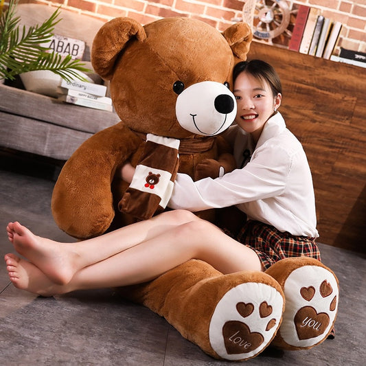 New Hot High Quality 4 Colors Teddy Bear With Scarf Stuffed Animals Bear Plush Toys Doll Pillow Kids Lovers Birthday Baby Gift - Executive-Skincare