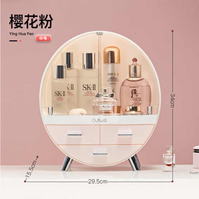 Fashion Big Capacity Cosmetic Storage Box Waterproof Dustproof Bathroom Desktop Beauty Makeup Organizer Skin Care Storage Drawer - Executive-Skincare