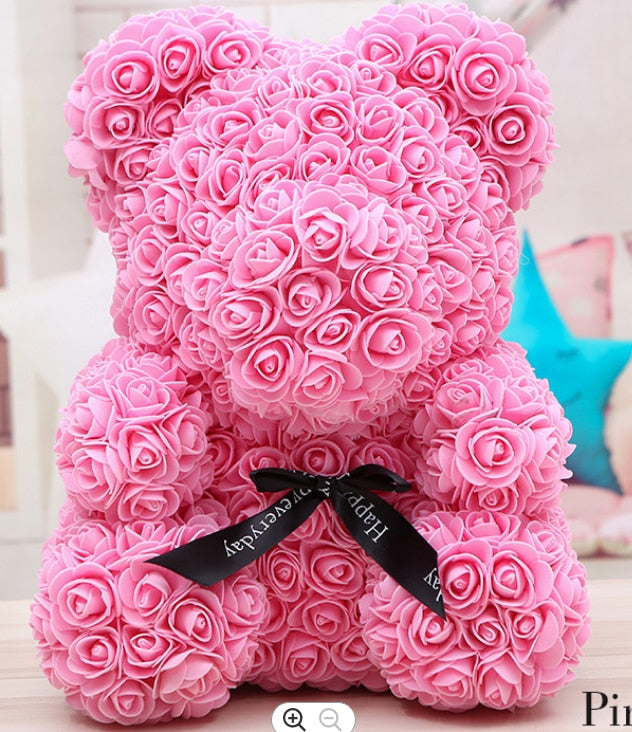 rose teddy bears flower rose bear  DIY gift box Christmas Valentine&#39;s Day present home decor wedding - Executive-Skincare