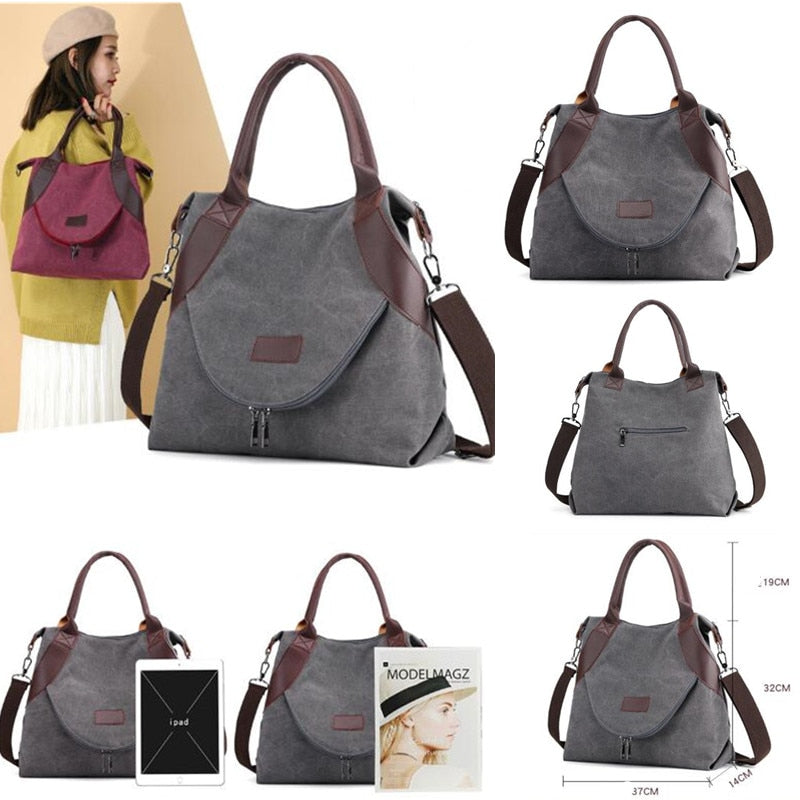 2022 Women Bag Large Big Capacity Women Casual Tote Handbag Female Shoulder Bag Canvas Crossbody Lady&#39;s Hand bags Shopping Bag - Executive-Skincare