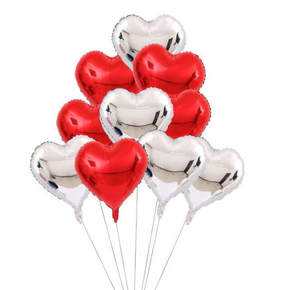 10pcs 18inch Rose Gold Red Pink Love Foil Heart Helium Balloons Wedding Birthday Party Balloons Valentine's Day - Executive-Skincare