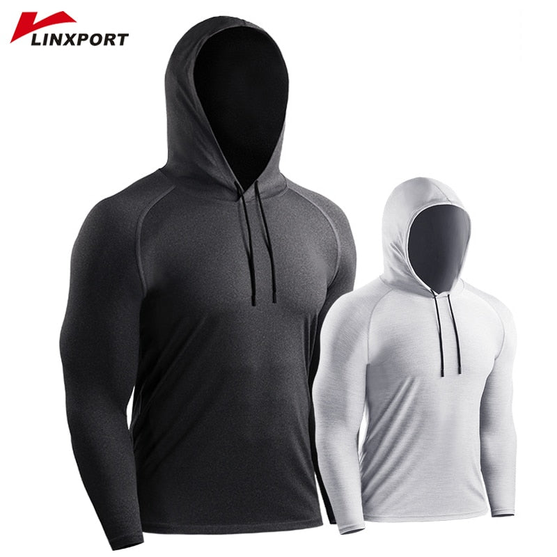 Male Training Shirts Quick Drying Gym Clothing Musculation Sportswear Fitness Running Jackets Rashguards Hoodies ropa deportiva - Executive-Skincare