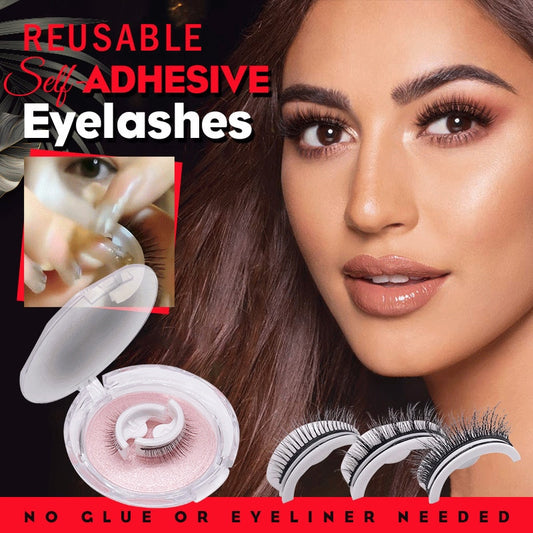 Reusable Self-Adhesive Eyelashes Natural Multiple reversible glue-free self-adhesive pairs of false eyelashes Dropshipping - Executive-Skincare