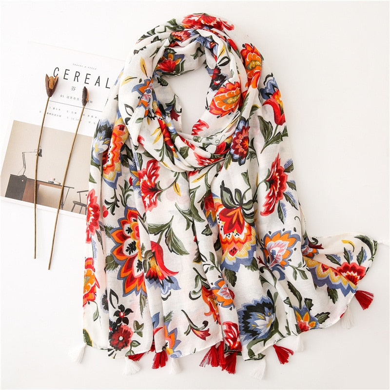 2022 New Women Cotton Scarf Winter Warm Neck Shawls and Wraps Blanket Scarfs Hijabs Headband Pashmina Female Store Foulard - Executive-Skincare