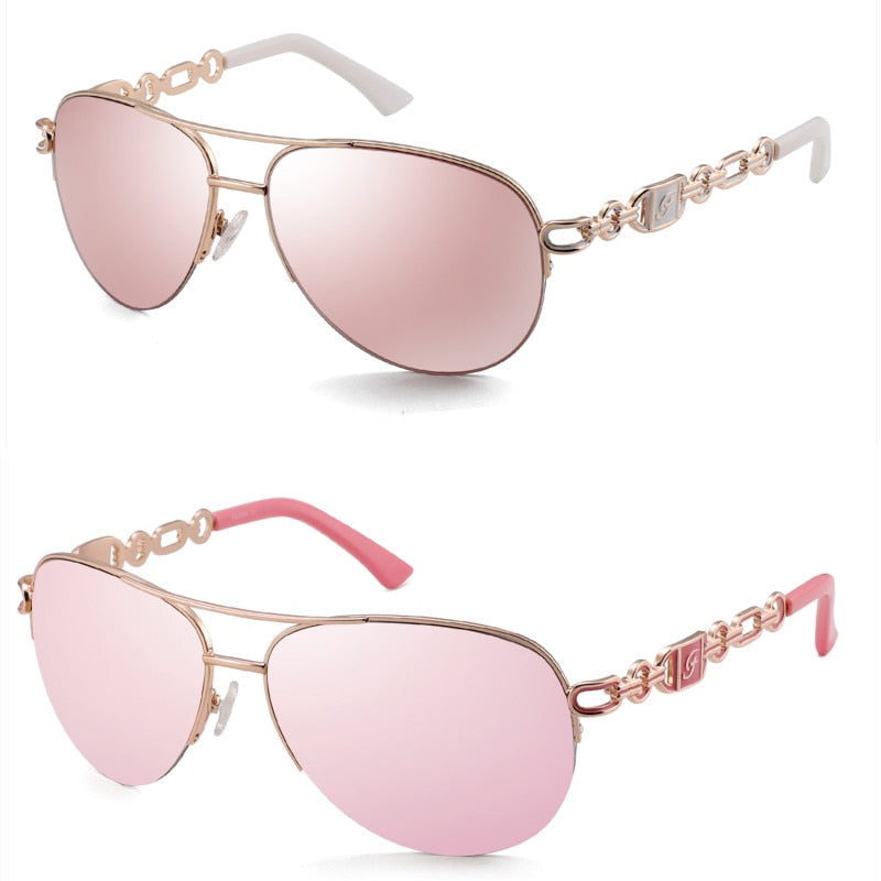 FENCHI Pink Sunglasses Women 2021 Pilot Vintage Female Sun Gasses UV 400 White Shades Zonnebril Dames Oculos Feminino De Sol - Executive-Skincare