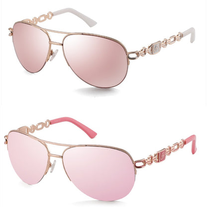 FENCHI Pink Sunglasses Women 2021 Pilot Vintage Female Sun Gasses UV 400 White Shades Zonnebril Dames Oculos Feminino De Sol - Executive-Skincare