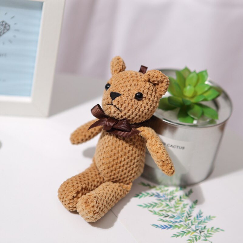 Teddy Bear Stuffed Plush Toys Baby Cute Keychain Pendant  Dolls Children lovely Bear Toys Gifts Birthday Wedding Party Decor - Executive-Skincare