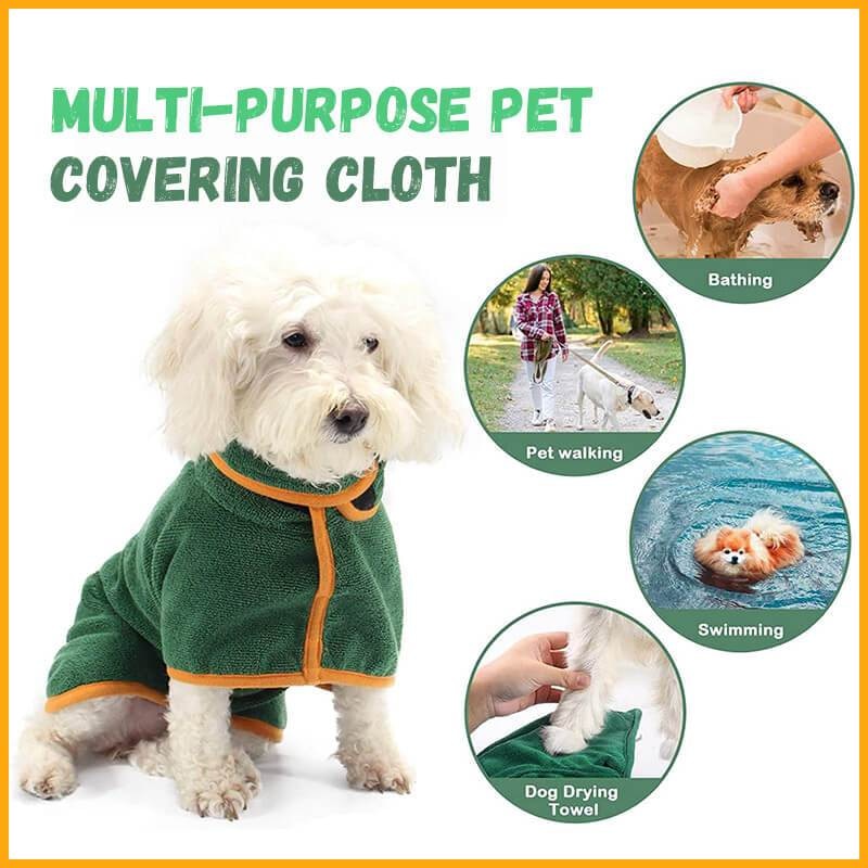 Pet Drying Coat Absorbent Bathrobe Towel Large Medium Small Dog Cat Super Fast Drying Moisture Bath Bags Robe Soft Adjustable - Executive-Skincare