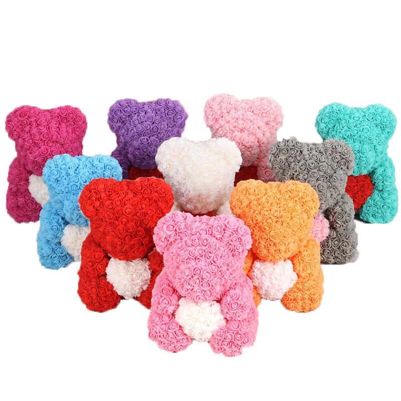 Diy Artificial Flowers Foam Teddy Bear Of Roses Mold 20cm/30cm Handmade Styrofoam Wedding Valentine&#39;s Day Present - Executive-Skincare