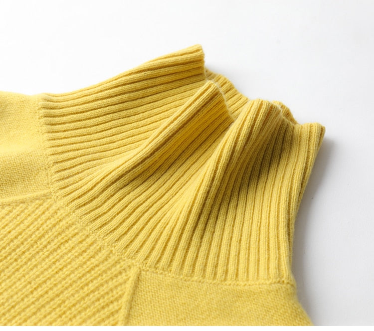 Cashmere sweater women turtleneck sweater turtleneck pullover 100% pure wool  sweater - Executive-Skincare