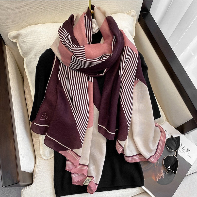 2022 New Women Cotton Scarf Winter Warm Neck Shawls and Wraps Blanket Scarfs Hijabs Headband Pashmina Female Store Foulard - Executive-Skincare