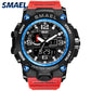 SMAEL Watches For Men 50M Waterproof Clock Alarm reloj hombre 1545D Dual Display Wristwatch Quartz Military Watch Sport New Mens - Executive-Skincare