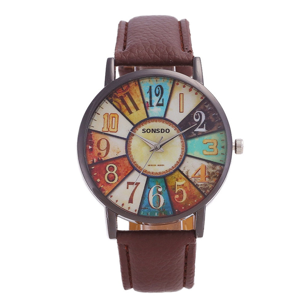 Women&#39;s Wrist Watch 2022 Womens Unisex Luxury Brand Retro Casual Faux Leather Analog Quartz Watch Clock Wristwatches Reloj Mujer - Executive-Skincare