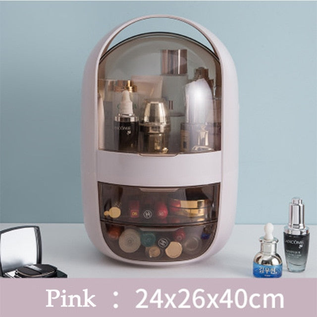 Fashion Big Capacity Cosmetic Storage Box Waterproof Dustproof Bathroom Desktop Beauty Makeup Organizer Skin Care Storage Drawer - Executive-Skincare