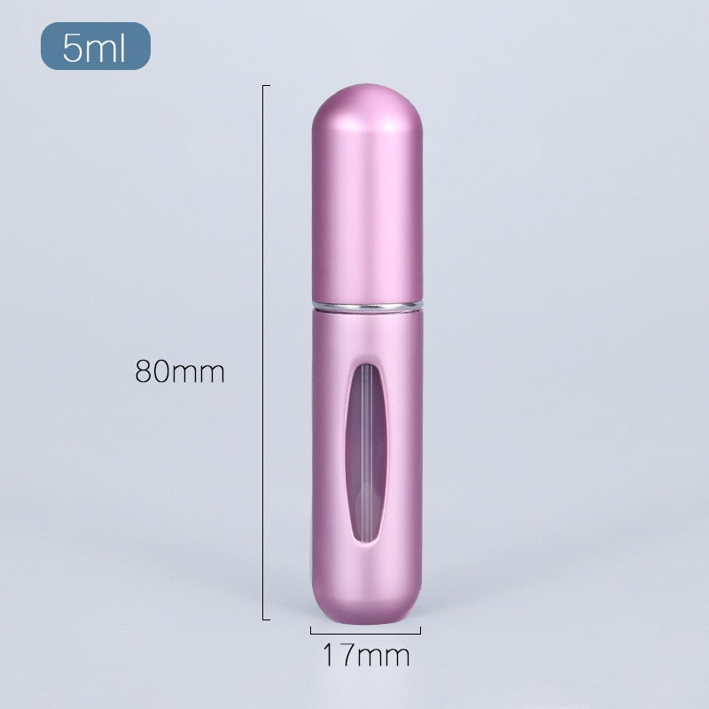 5ml Perfume Atomizer Portable Liquid Container For Cosmetics Mini Aluminum Spray Alcochol Empty Bottle  Refillable For Traveling - Executive-Skincare