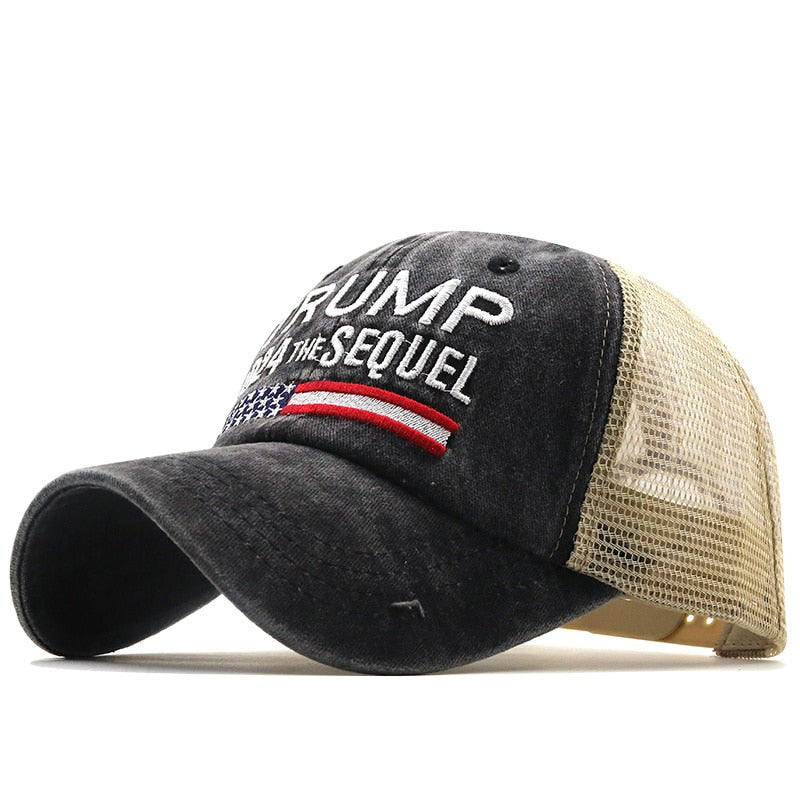 Hot Trump 2024 American Presidential Hat Make America Great Again Hat Donald Trump Republican Hat Cap MAGA Embroidered Mesh Cap - Executive-Skincare