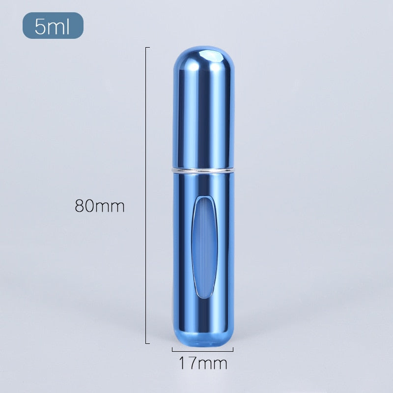 5ml Perfume Atomizer Portable Liquid Container For Cosmetics Mini Aluminum Spray Alcochol Empty Bottle  Refillable For Traveling - Executive-Skincare