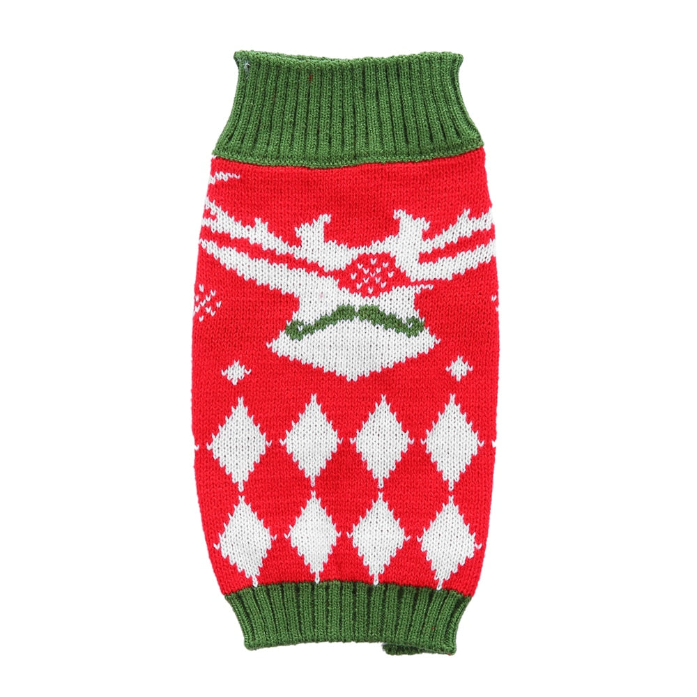 Knit Dog Clothes Christmas Sweater Santa Claus Cartoon Puppy Cat Sweater Coat Warm Pet Jackets Winter Jacket Pet Costume 35 - Executive-Skincare