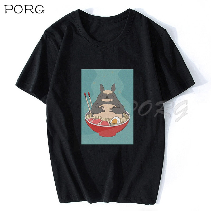 NEIGHBOR&#39;S RAMEN Totoro Kawaii Japanese Anime Shirt Men Anime Spirit Away T Shirt Men/Women Cartoon Summer T-Shirt Droshipping - Executive-Skincare