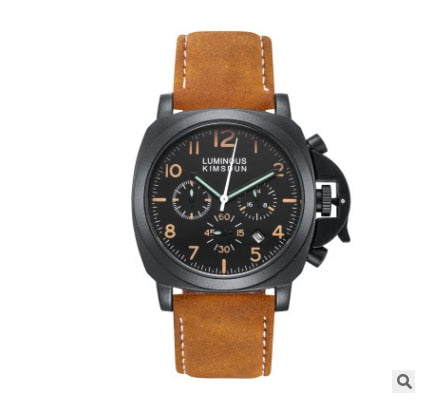 Luxury Top Brand Sport Watch Men Waterproof Quartz Brown Leather Military Wrist Watch Men Army Clock Male relojes hombre hodinky - Executive-Skincare