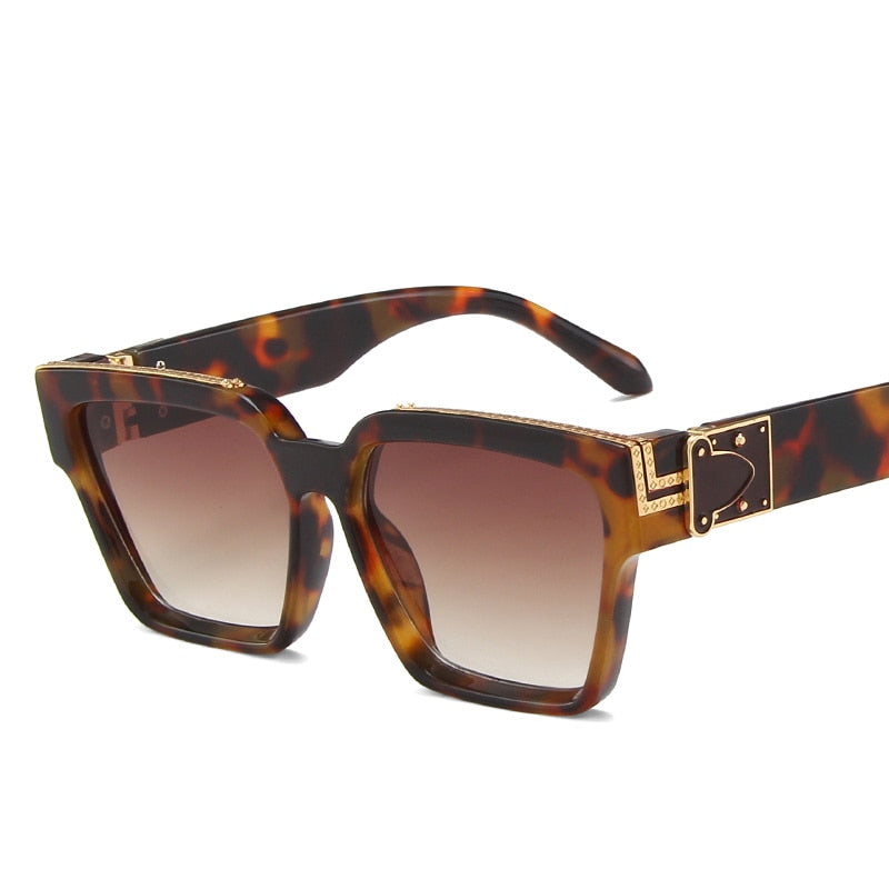 D&amp;T 2020 New Fashion Cat Eye Sunglasses Women Men Cool PC Color Lens Metal Logo PC Frame Leopard Brand Designer Sunglasses UV400 - Executive-Skincare