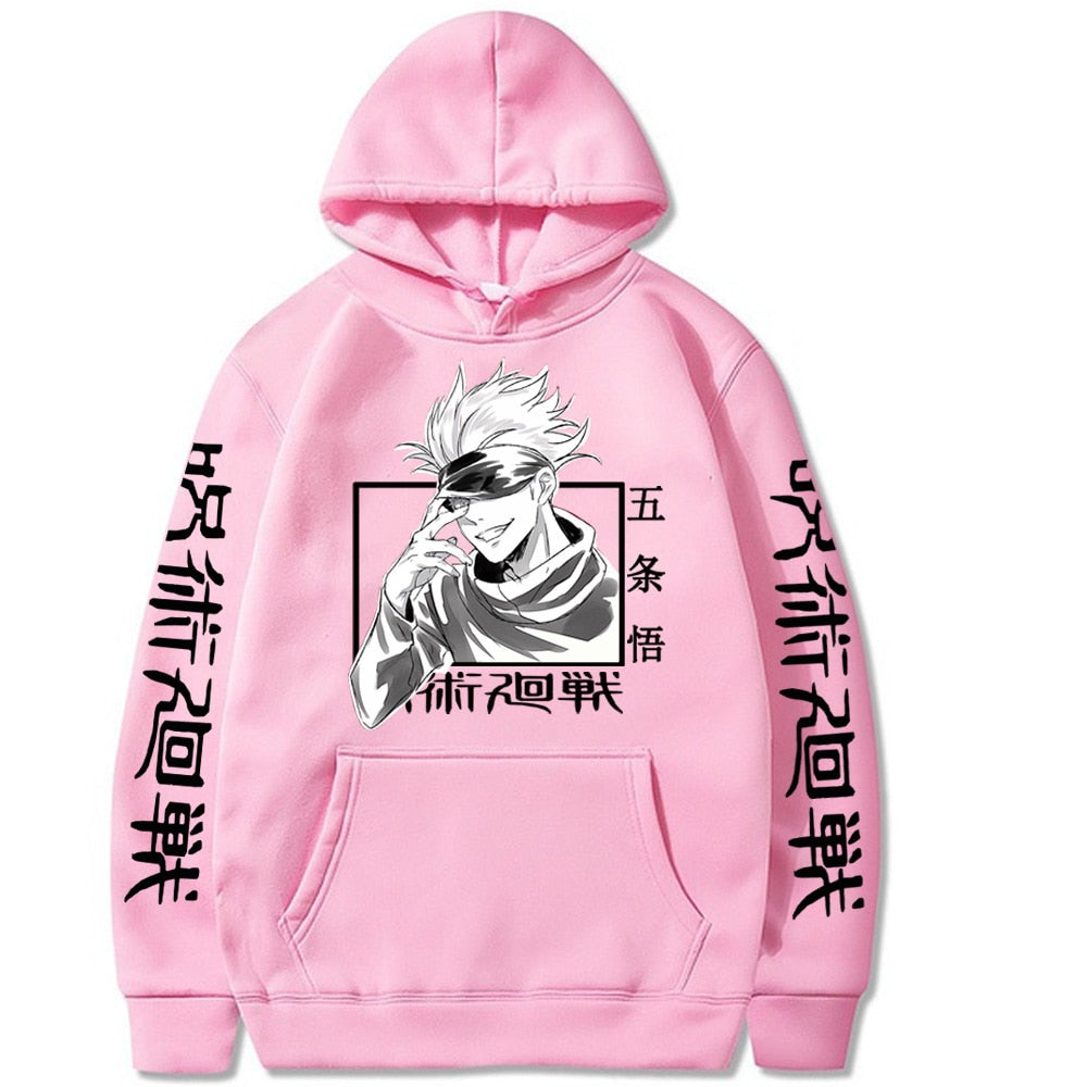 Jujutsu Kaisen Hoodie Hip Hop Anime Pullovers Tops Loose Long Sleeves Autumn Man Cloth - Executive-Skincare