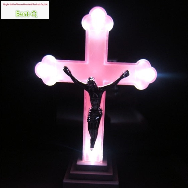 European Home Furnishing church sanctuary lamp night light cross Jesus suffering ornaments gifts jewelry Icon - Executive-Skincare