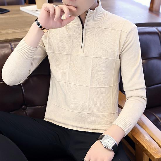 2020 Men&#39;s Sweaters Autumn Winter Warm Cashmere Wool Zipper Pullover Sweaters Man Casual Knitwear Plus Size M-XXXL - Executive-Skincare