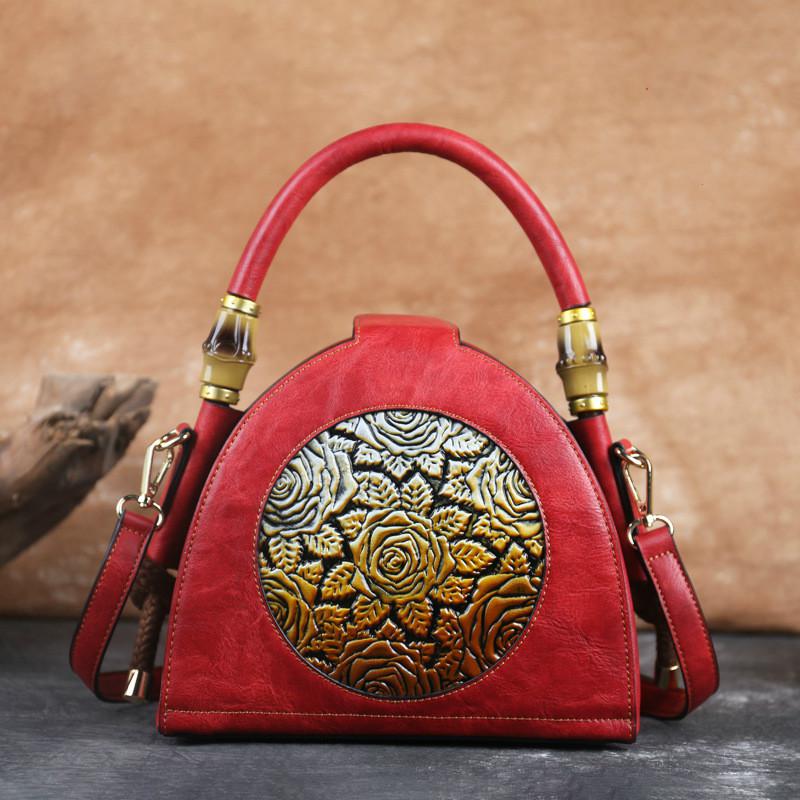 MOTAORA Retro Women Bag Handmade Embossed Handbag For Women High Quality Leather Shoulder Bag Ladies Luxury Vintage Bags Female - Executive-Skincare