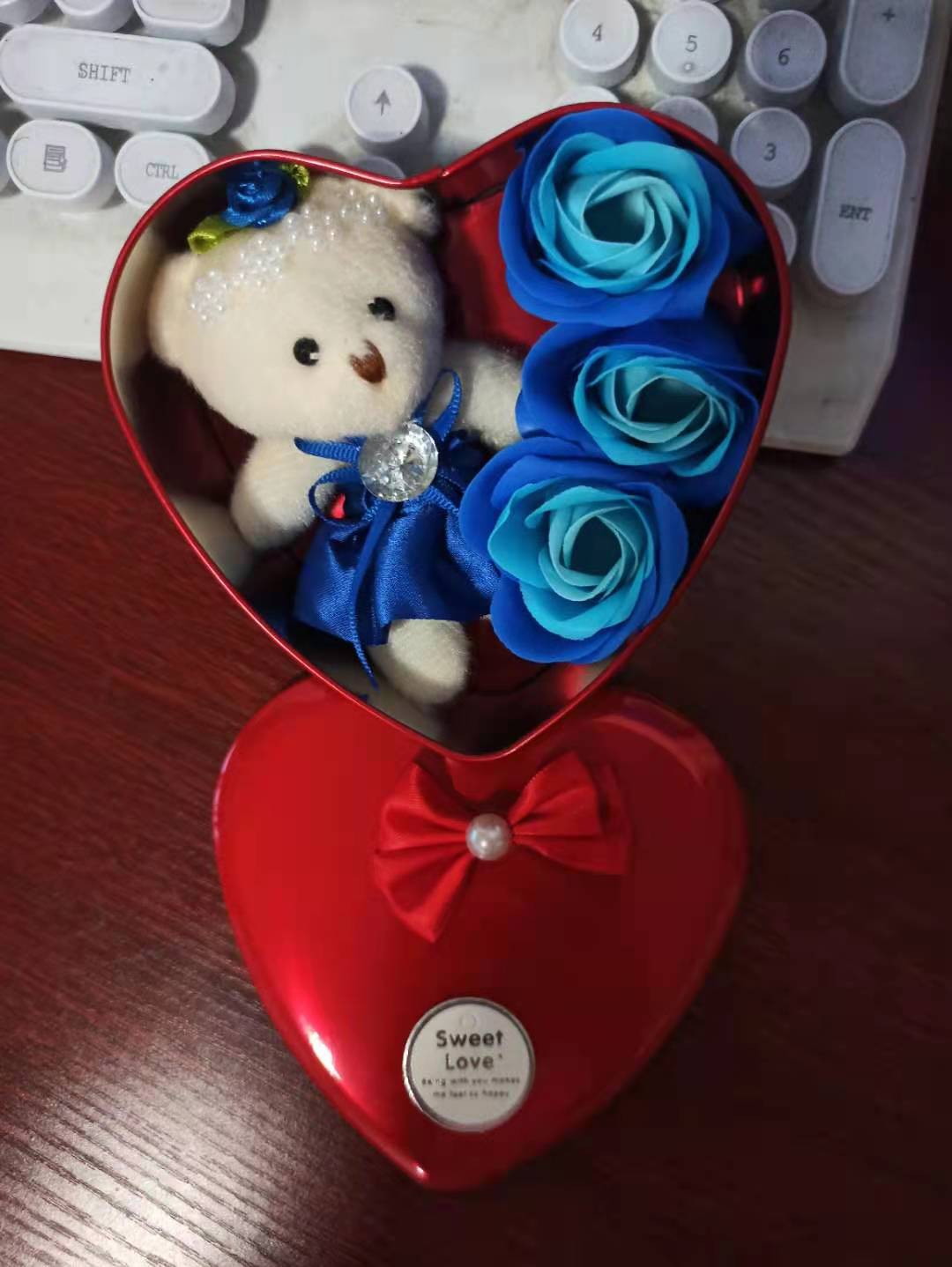 Hot sale Stuffed Animal toys cartoon Teddy Bear plush Doll Heart-Shaped gift box Romantic Wedding Valentine gift - Executive-Skincare