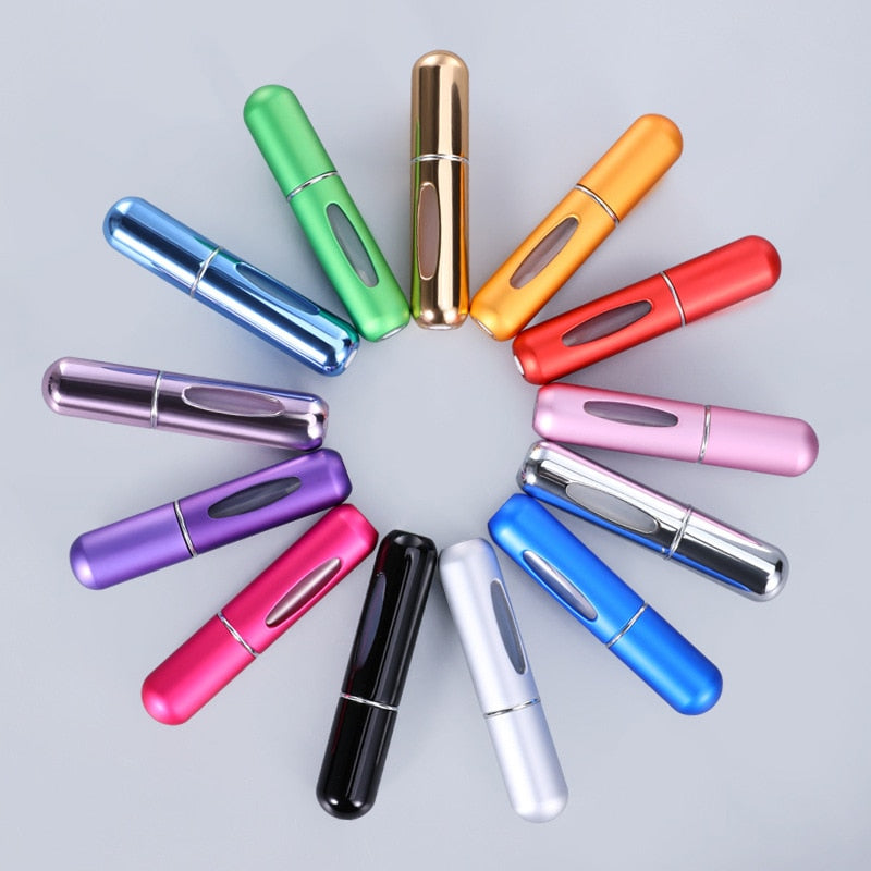 5ml Perfume Atomizer Portable Liquid Container For Cosmetics Mini Aluminum Spray Alcochol Empty Bottle  Refillable For Traveling - Executive-Skincare