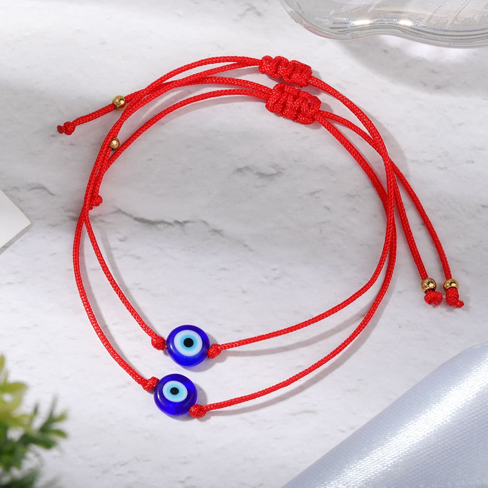 New red rope Black Rope Bracelet evil eye woven Bracelet Turkish Evil Eye Bracelet Jewelry Fashion charm valentines day gift - Executive-Skincare