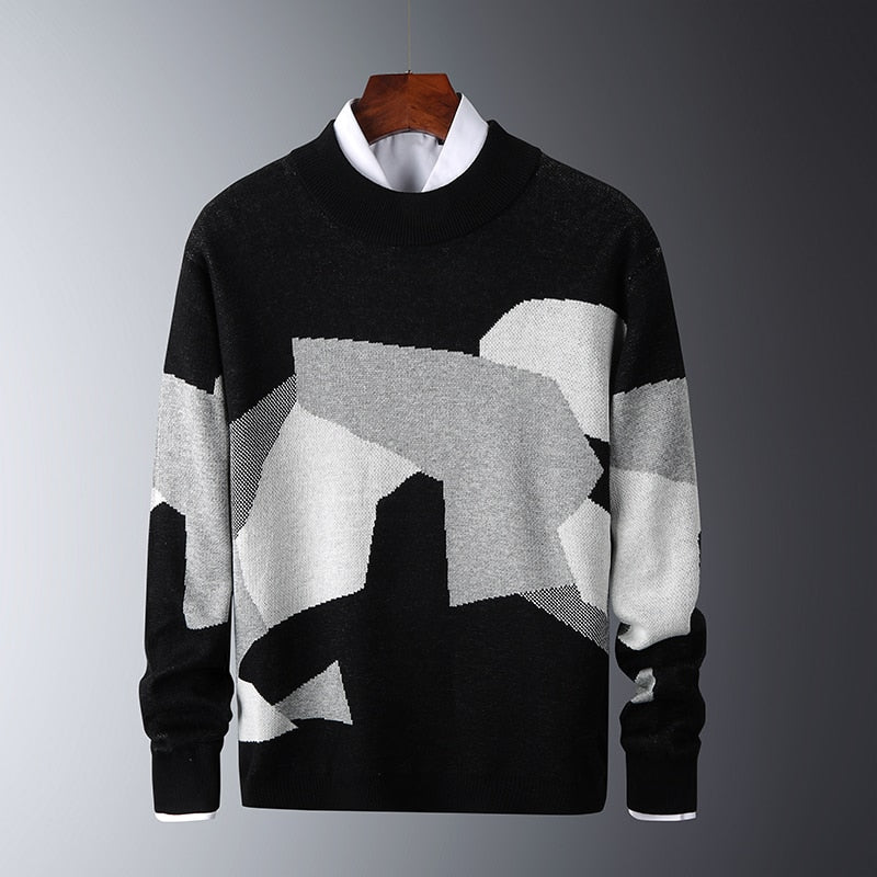 Autumn Winter Men&#39;s Slim Sweaters Fashion Cute Cartoon Pullovers Coat 2020 Knitted O-Neck Sweaters Men Clothing Long Sleeves - Executive-Skincare