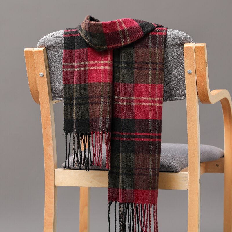 190*35cm Men girls neckwear Unisex children scarf Autumn winter long thick warm all-match Cashmere shawl pashmina muffler wrap - Executive-Skincare