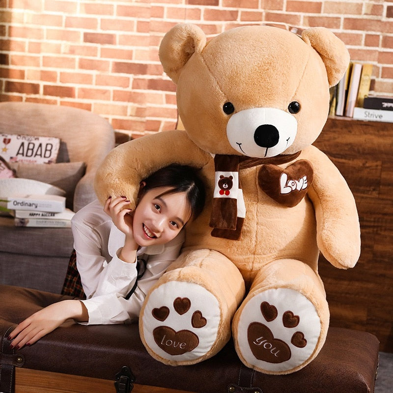 New Hot High Quality 4 Colors Teddy Bear With Scarf Stuffed Animals Bear Plush Toys Doll Pillow Kids Lovers Birthday Baby Gift - Executive-Skincare