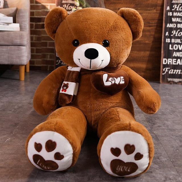 New Hot High Quality 4 Colors Teddy Bear With Scarf Stuffed Animals Bear Plush Toys Doll Pillow Kids Lovers Birthday Baby Gift - Executive-Skincare