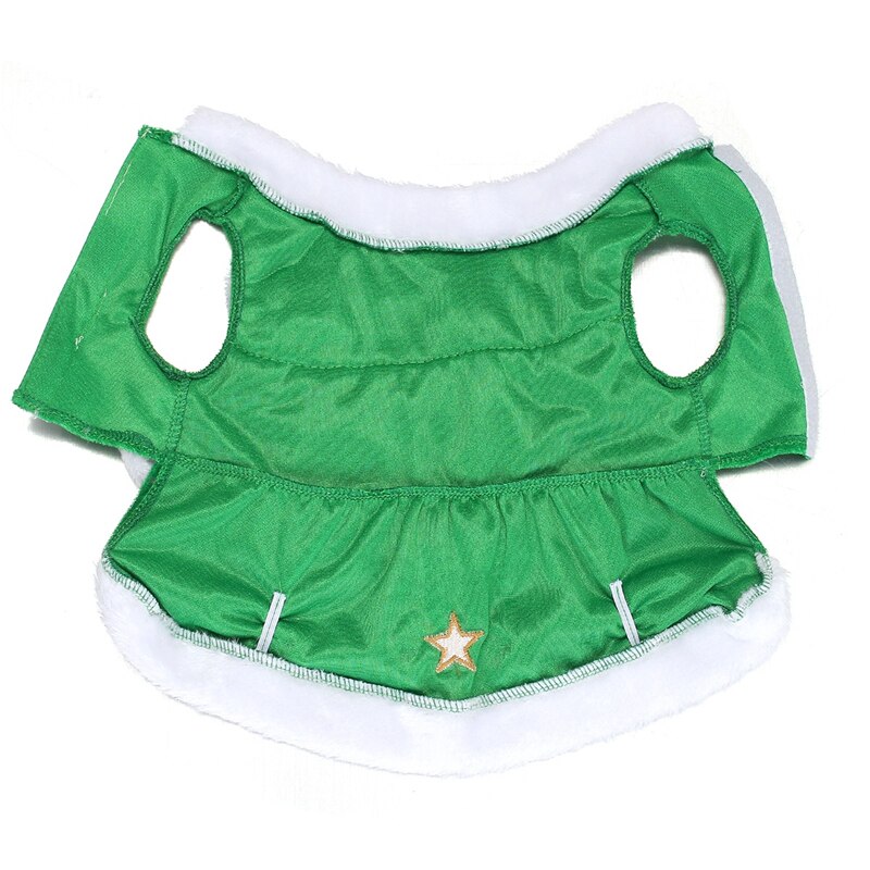 1Pc Christmas Tree Teddy Dog Coat Holiday New Year Puppy Sleeveless Clothes Round Neck Costumes Pet Supplies - Executive-Skincare