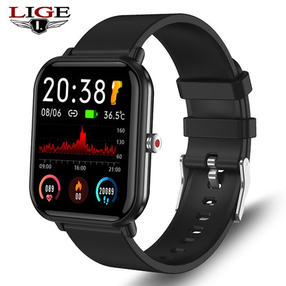 LIGE 2022 New Smart watch Ladies Full touch Screen Sports Fitness watch IP67 waterproof Bluetooth For Android iOS Smartwatch Men - Executive-Skincare